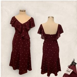 NWT Pea in the Pod burgundy dress